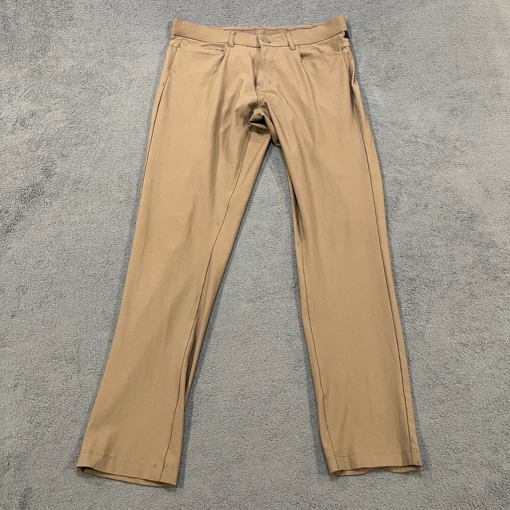 Apana Brown Tan Casual Trouser Slim Fit Stretch Dress Pants Men’s Size Medium